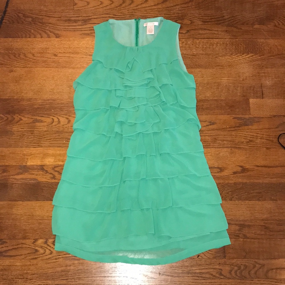 Adorable Ruffled Green Dress